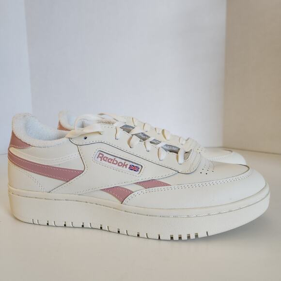 Reebok Women's Club C Double Revenge Platform Sneaker, Chalk/Smokey Rose, 10 - Picture 2 of 10